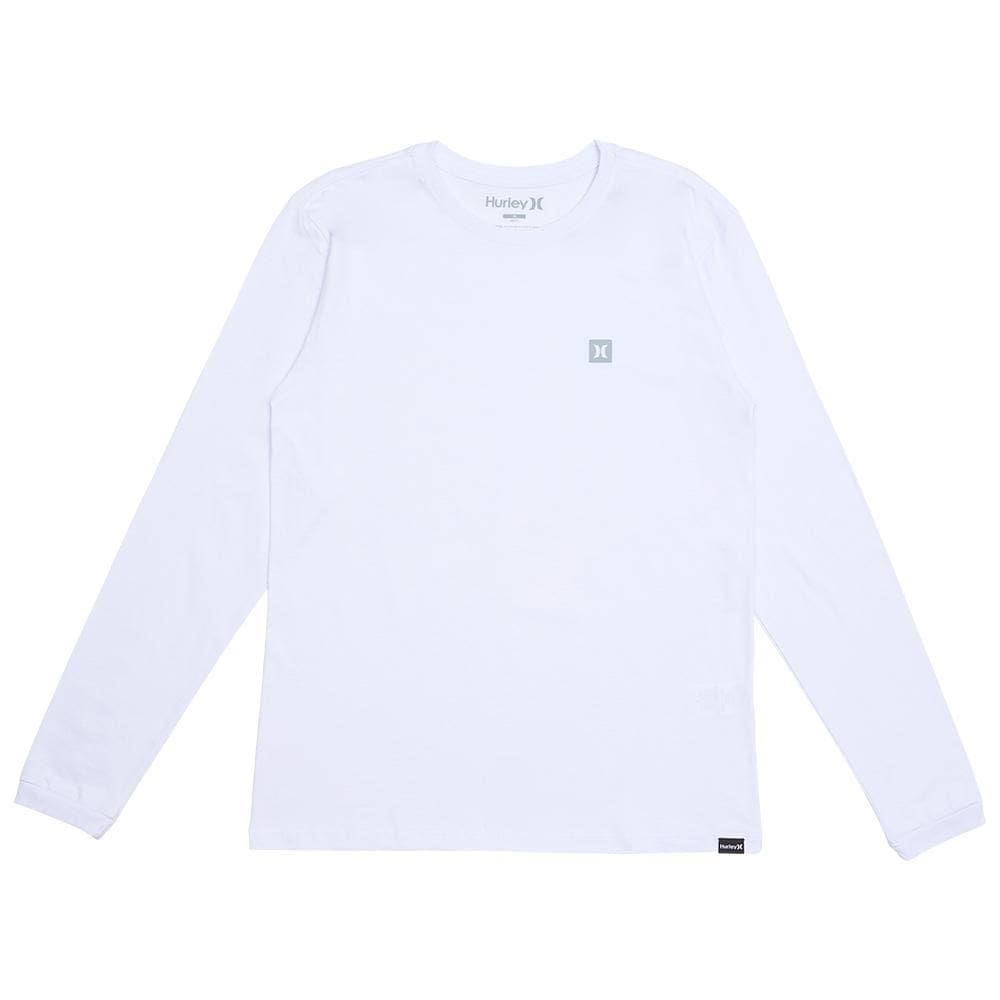 Camiseta Hurley Manga Longa Mini Icon II WT25 Branco