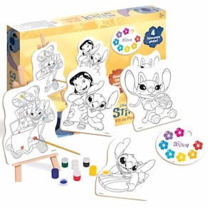 Kit De Pintura Infantil Com Cavalete Stitch Disney 4102 Nig