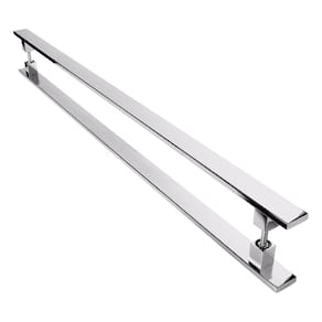 Puxador Inox Para Porta Pivotante Madeira Vidro 70 cm