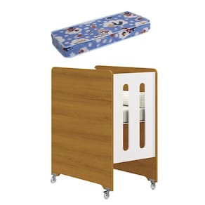 Berço Americano Evolution 4 em 1 Branco Acetinado Savana com Colchão Mini - Reller