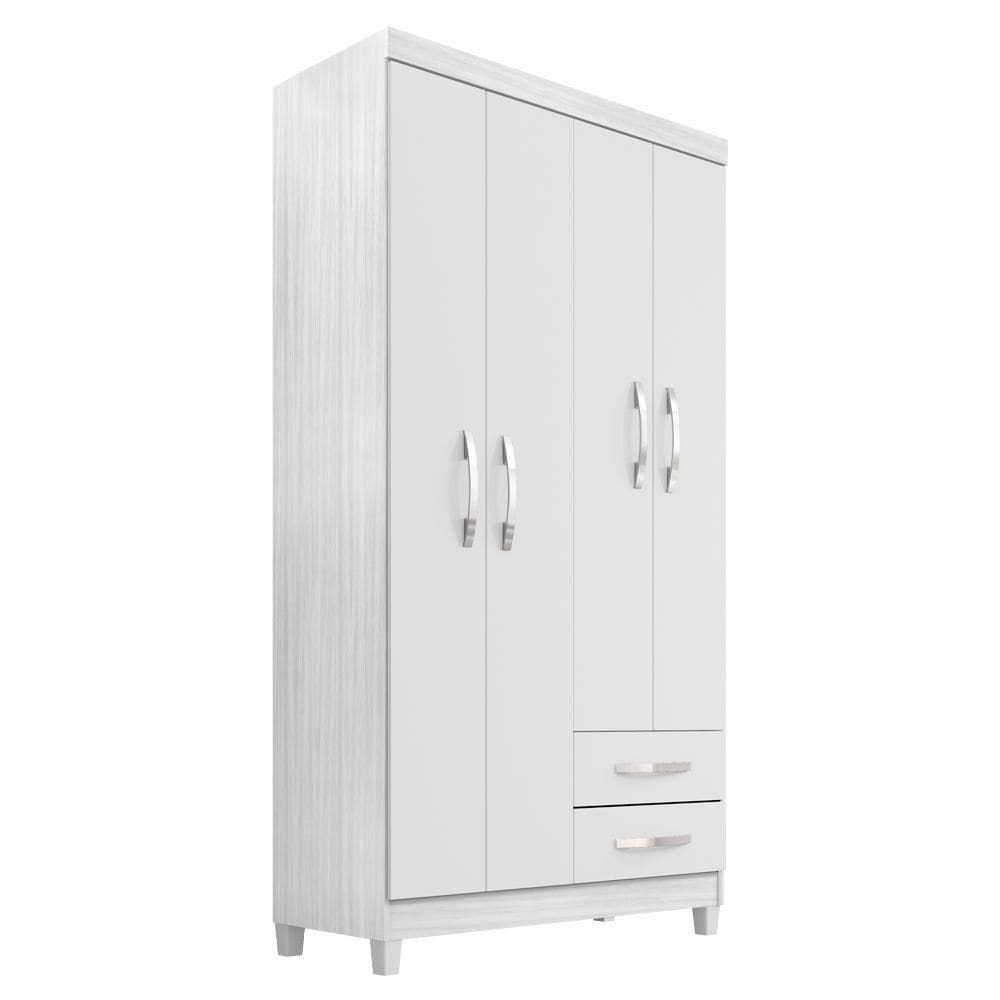 Roupeiro 4p 2g Moden 3565 100 Cm Branco Incp
