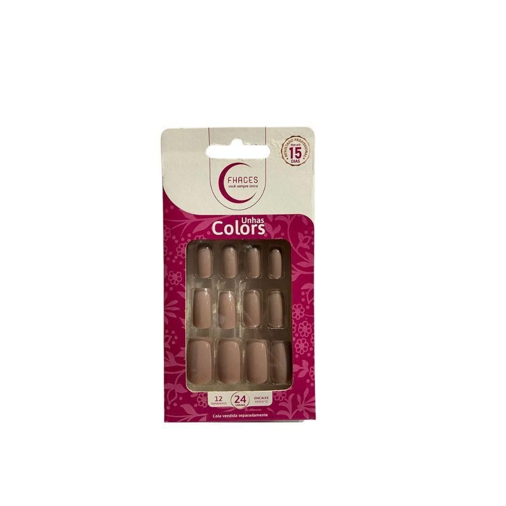 Fhaces Unhas Postiças Colors 24un nude