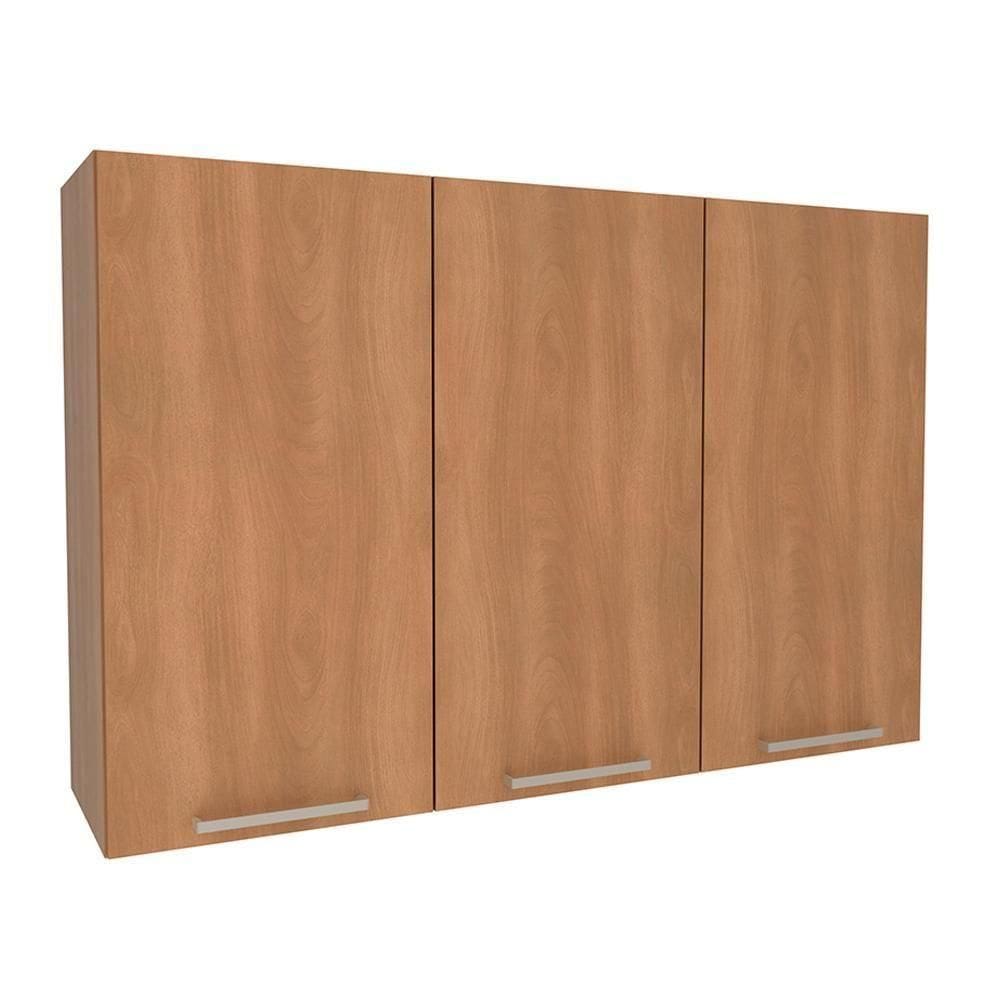 Armario Aereo 3 Portas 120 Cm Mdp Freijo Tecno Mobili