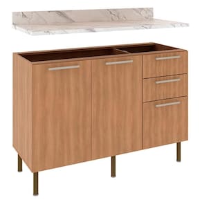 Balcao Com Tampo 120 Cm Marmore Tecno Mobili Marmore