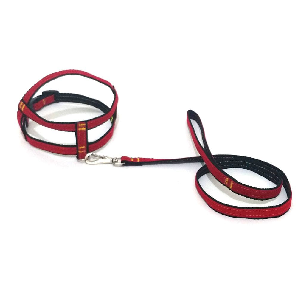 Conjunto Peitoral Veludo Liso Vermelho Com Preto Tamanho 02