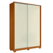 Guarda Roupas Solteiro 2 Portas de Correr 3 Gavetas Flex Hera Madeirado/Off White Albatroz
