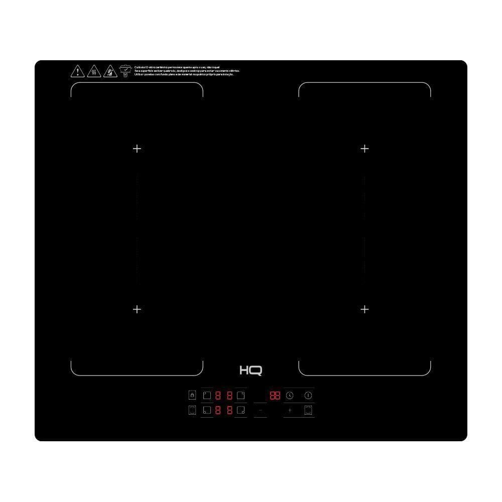 Cooktop de Indução Embutir HQ 4 Bocas Painel Touch Free Zone Preto 7000W HQ-IDE7004FZ 220V