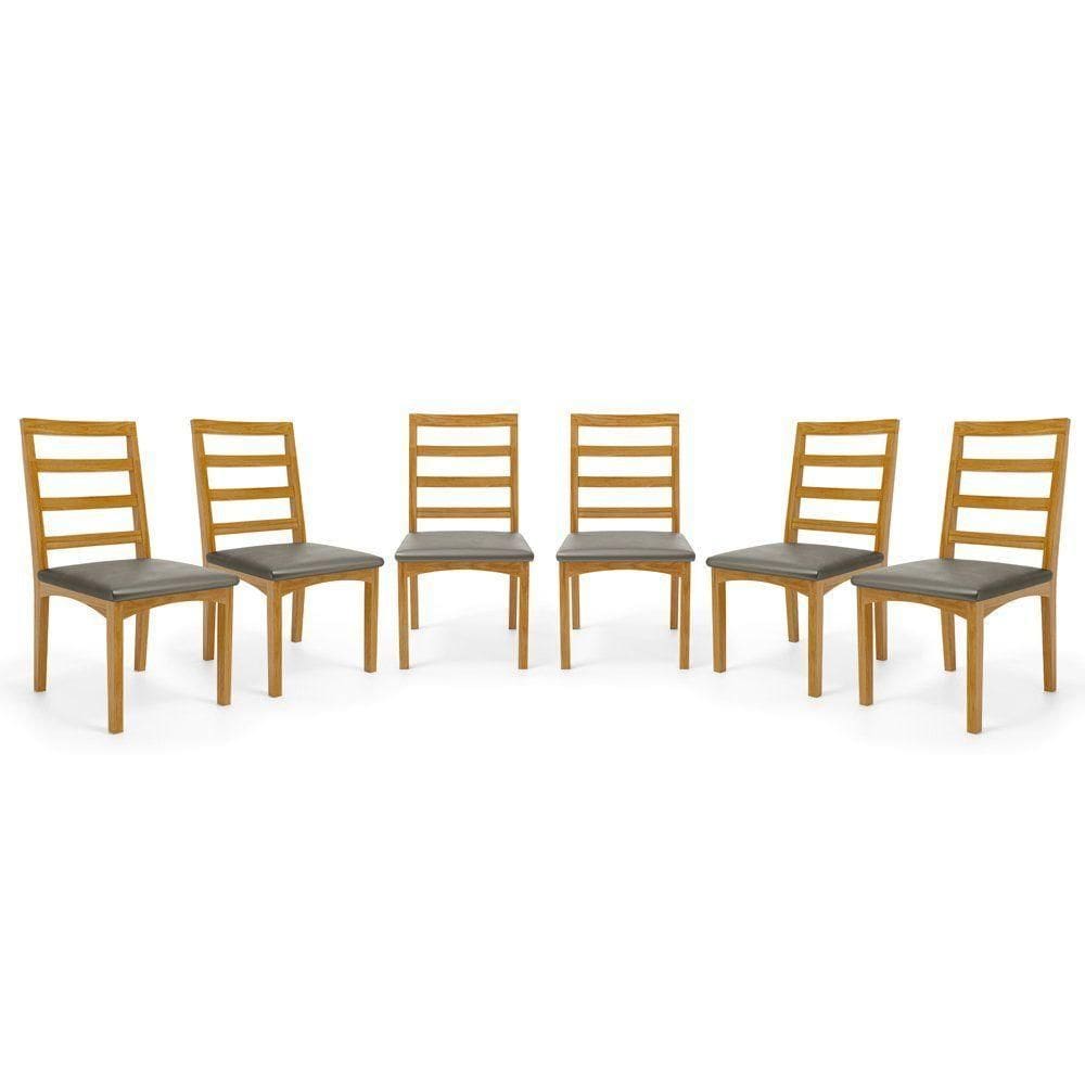 Kit Com 6 Cadeiras Cecília Madeira Maciça Assentos Estofados Para Mesa De Jantar Veludo Chumbo 109