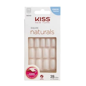 Kiss Ny Unha Salon Natural Médio Quadrado