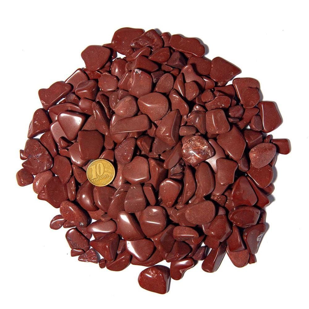 5kg Jaspe Vermelho Rolado Pedra Natural P 10 a 20mm Tipo B