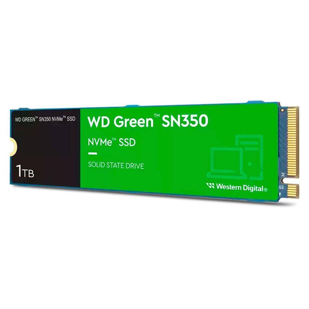 Ssd 1Tb Western Digital Green Sn350 Nvme, Gen3, M.2 2280,