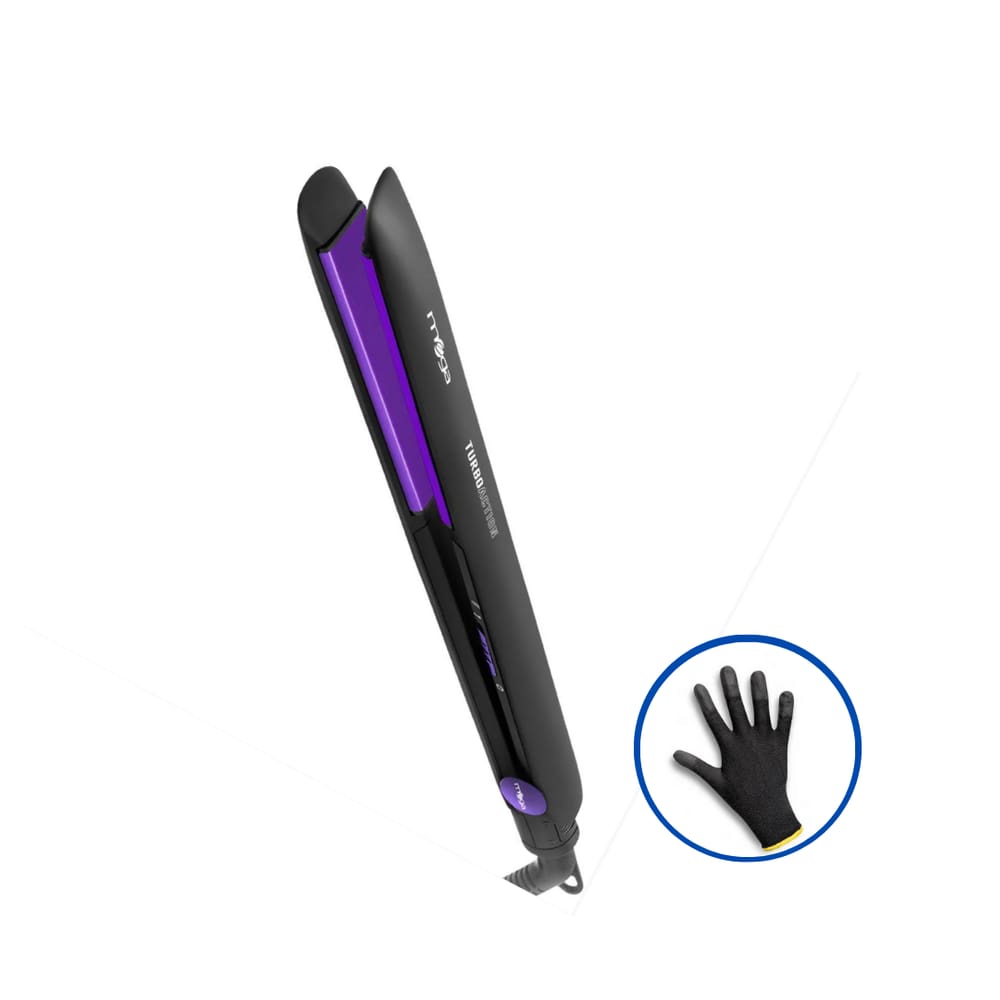 Chapinha Prancha Alisadora Mega Turbo Action Bivolt + Luva De Proteção