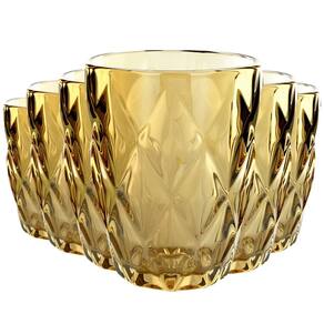 Jogo com 6 Copos de Vidro Âmbar Diamond 280ml