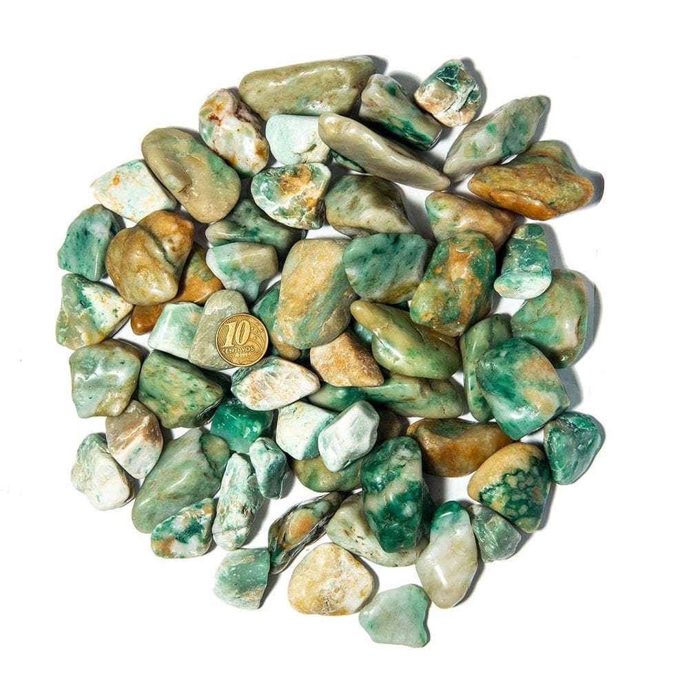 1kg Jadeita Verde Rolado Pedra Natural M 20 a 35mm Tipo B