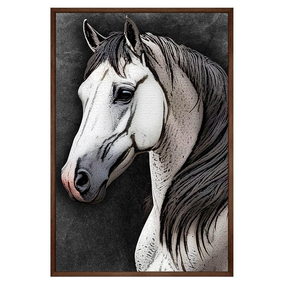 Quadro Decorativo Cavalo Sala Quarto Moldura Cx Alta 100x66 Titulo Moldura Madeira