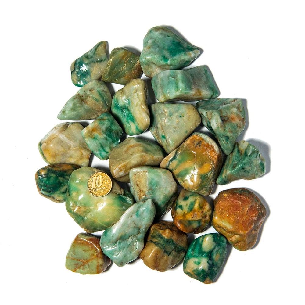 1kg Jadeita Verde Rolado Pedra Natural G 30 a 45mm Tipo B