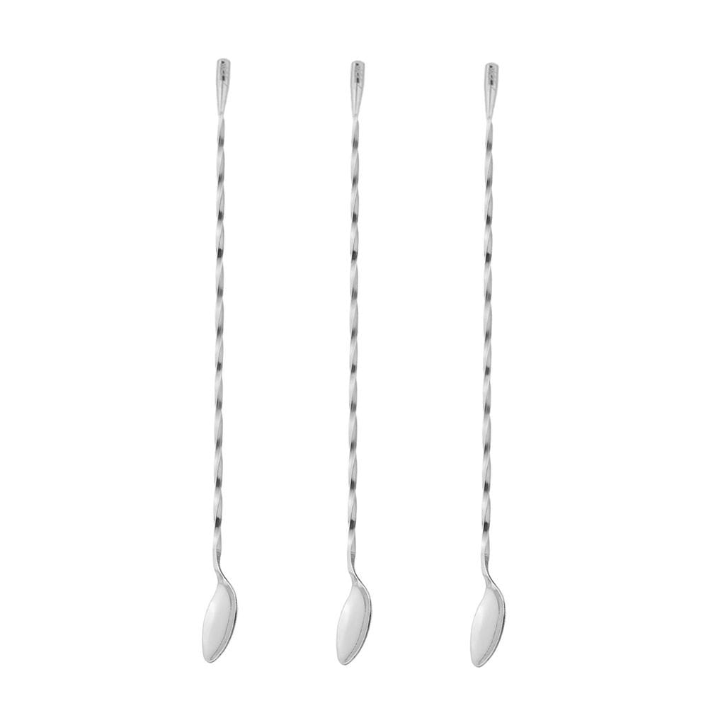 Colher Bailarina para Drinks Sucos Bar Inox Longa 3un