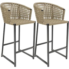 Kit 02 Banqueta Área Gourmet Cozinha Varanda D04 Bege