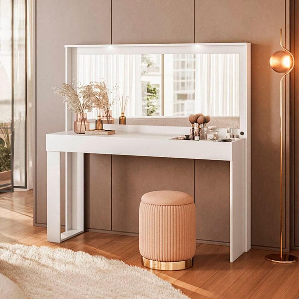 Penteadeira Camarim Espelho Luzes Led 135,5cm Multimóveis