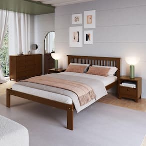 Cama Casal De Madeira Para Colchão 138x188cm Multimóveis