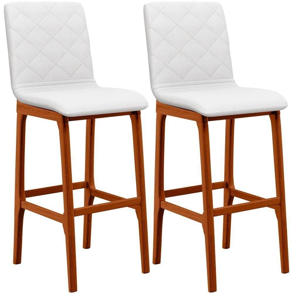 Kit 02 Banquetas Altas Zoe Facto Branco