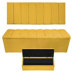 Kit Cabeceira E Calçadeira Sevilha P02 160 Cm Queen Size Corano