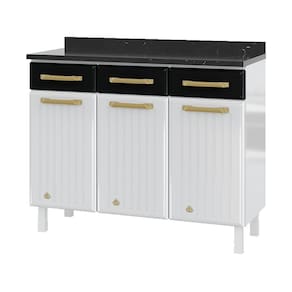Balcão De Cozinha De Aço Tampo 105cm Multimóveis