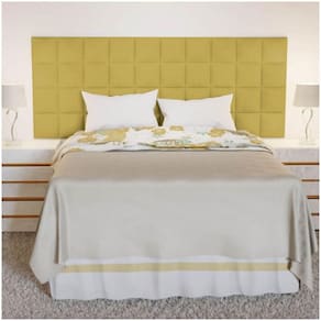 Cabeceira Quadrada Estofada Roma P02 200 Cm King Size Suede
