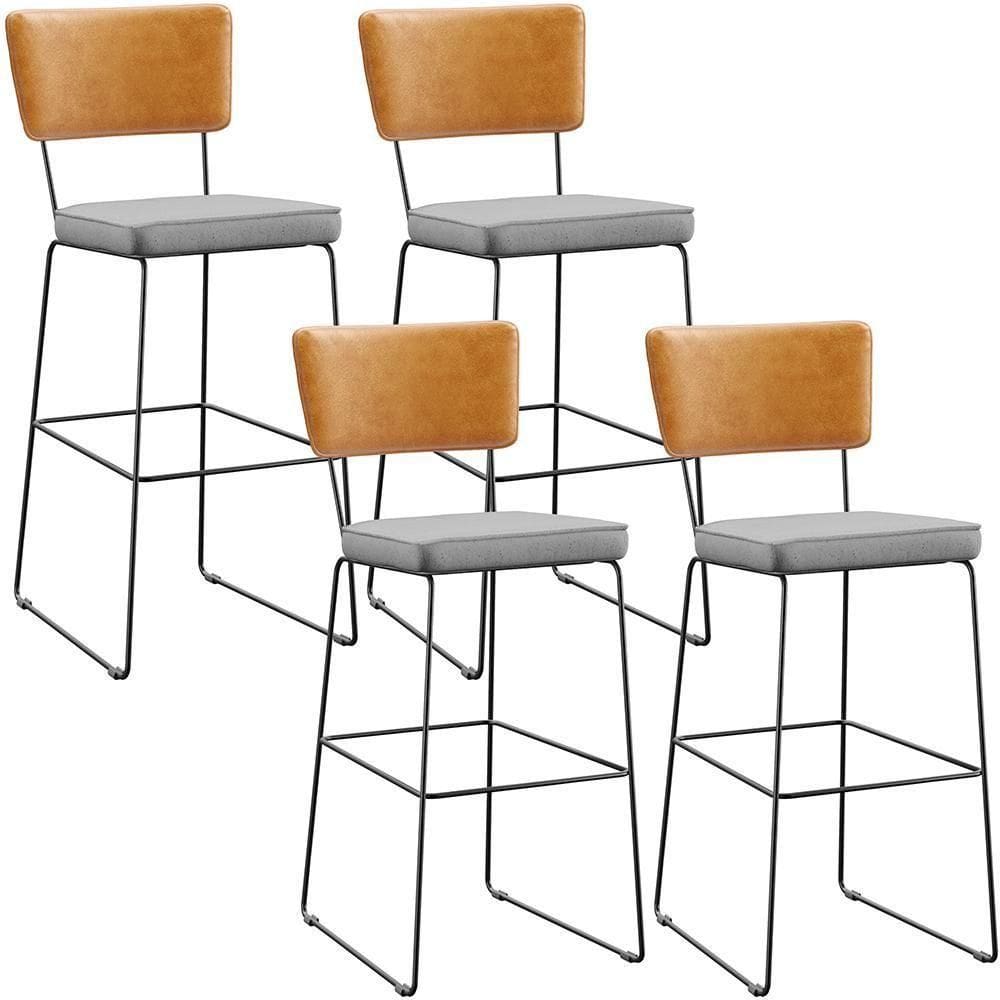 Kit 04 Banquetas Altas Whisky Linho Cinza