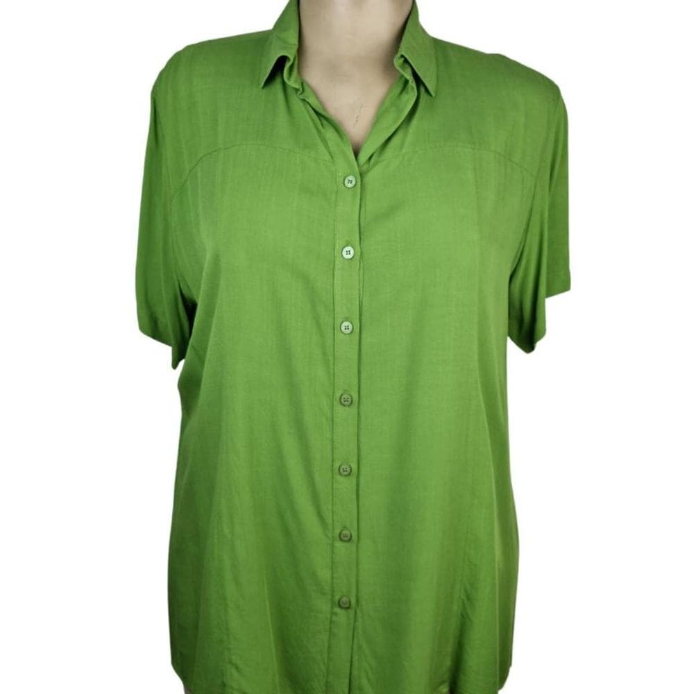 Camisete Feminino Doce Brisa Verde 100% Viscose Plus Size