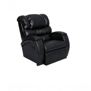 Cadeira Poltrona Reclinável Imperial Zero Wall Couríssimo Balanço E Giro Com Massageador Preto