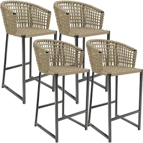 Kit 04 Banqueta Para Área Gourmet Cozinha Varanda D04 Bege