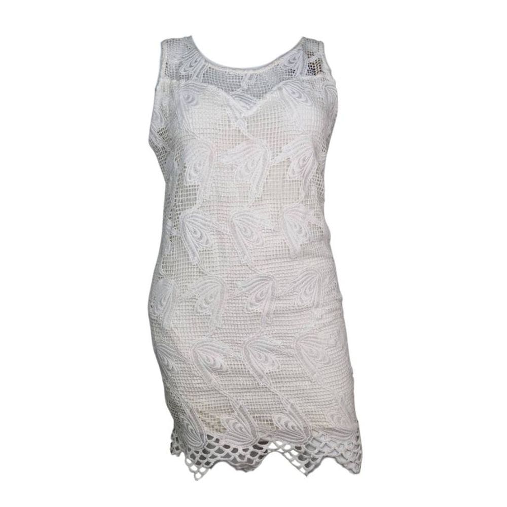 Vestido Guipir OFF White Curto Plus Size
