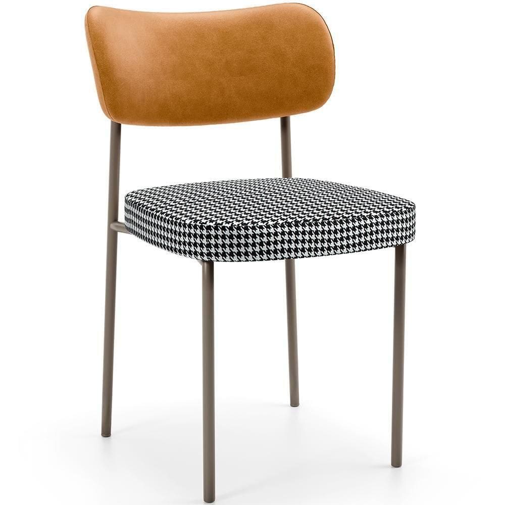 Cadeira Decorativa Sala De Jantar Melina Base Arena L02 Couríssimo Whisky Pied Poule