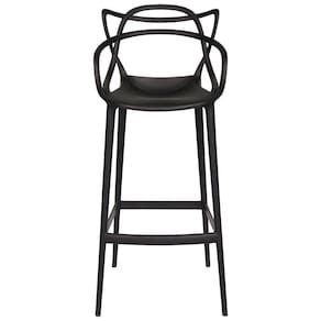 Conjunto 3 Banqueta Allegra Alta Master Preta Polipropileno