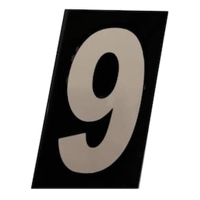 Número Residencial 9 em ACM Refletivo Numeral 11,5 x 6,5 cm