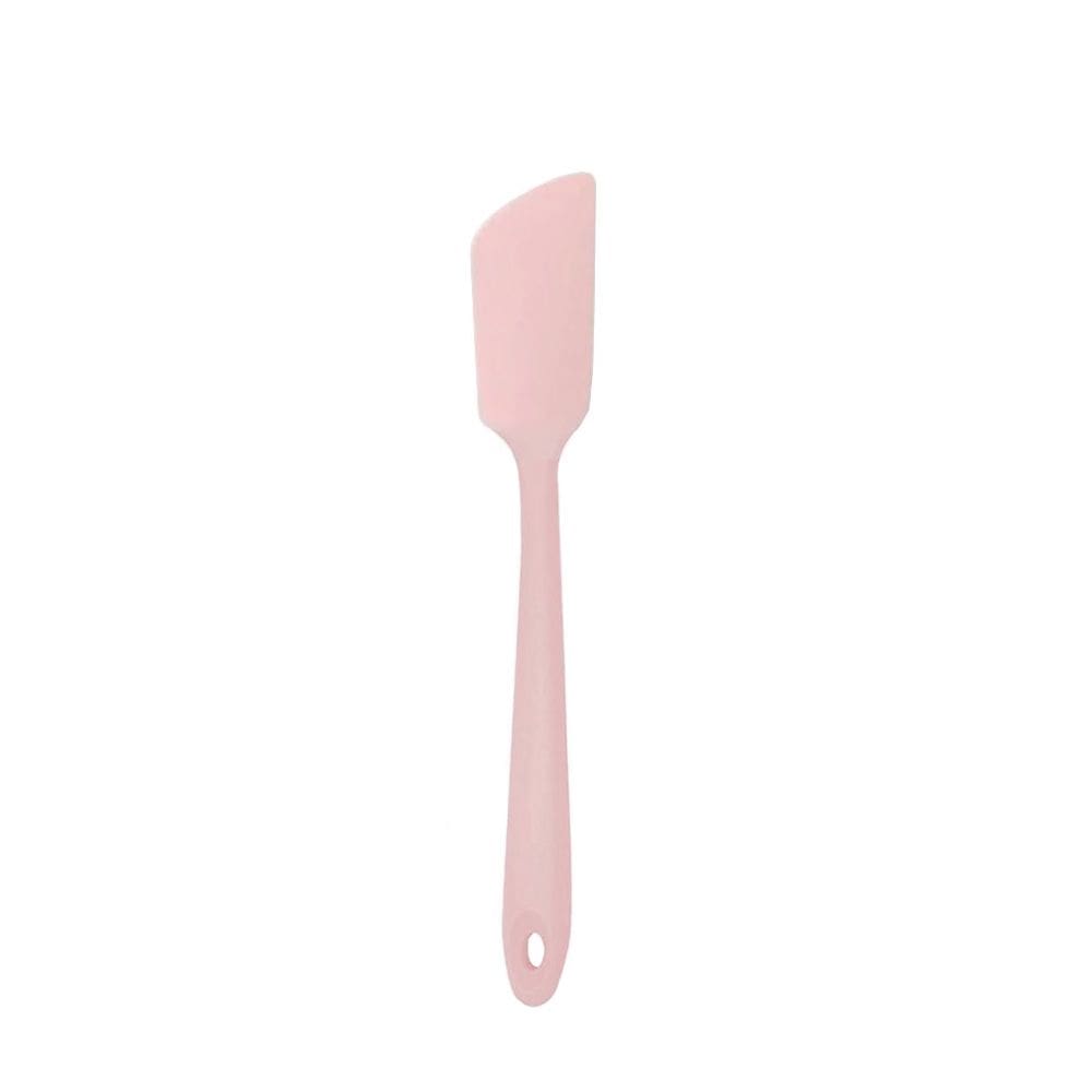 Espatula Reta Silicone Pao Duro Rosa