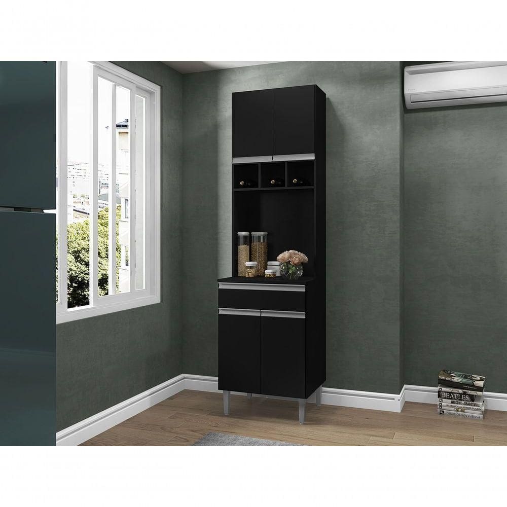 Paneleiro Duplo Balcão Compacto Andreia Preto