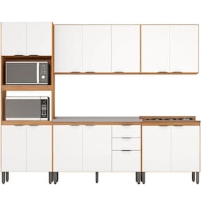Cozinha Modular Com 5 Peças Sem Tampo Firenze Composição Fhr001 Amendola/branco - Demóbile