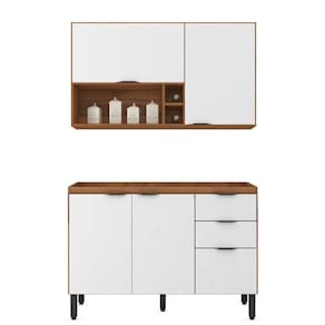Cozinha Modular Com 2 Peças Firenze Composição Fi0011 Amendola Touch/branco - Demóbile