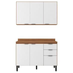 Cozinha Modular Com 2 Peças Firenze Composição Fi0010 Amendola Touch/branco - Demóbile