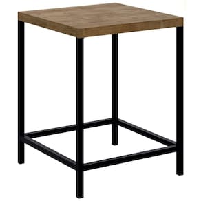 Kit 2 Banquetas Baixas Estilo Industrial Steel Quadra Vermont Base Preta - Artesano