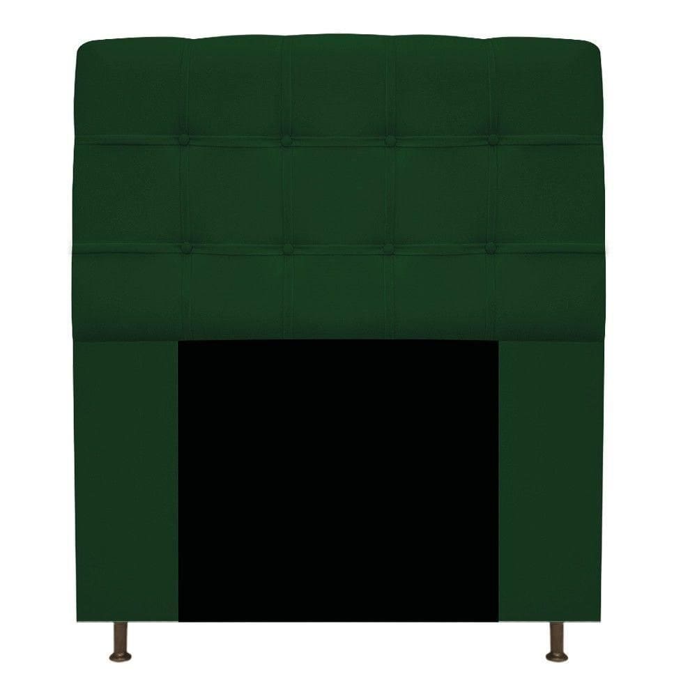 Cabeceira Mel 90 Cm Solteiro Com Botonê Suede Verde