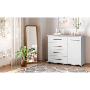 Cômoda Flora 4 Gavetas Branco