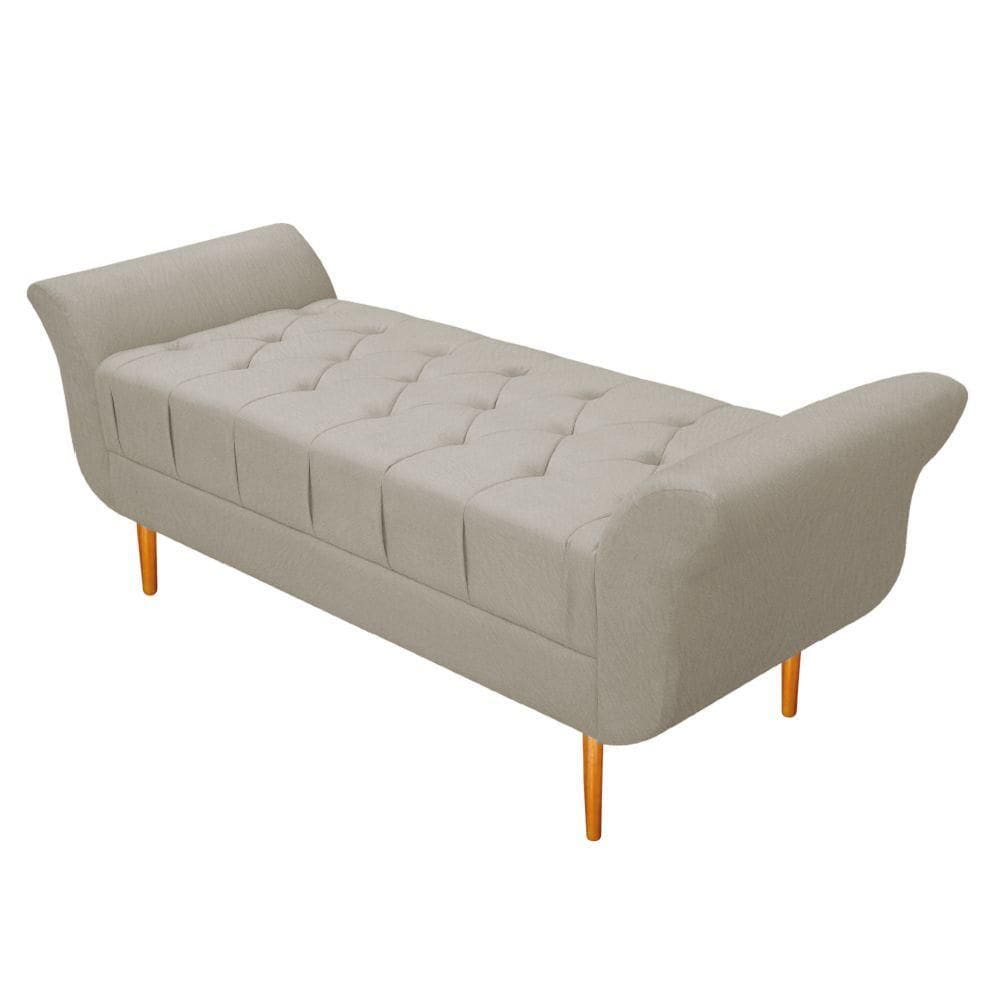 Recamier Ari 100 Cm Solteiro Suede Bege