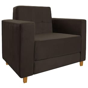Poltrona Decorativa Denver Corano Marrom - Doce Sonho Móveis