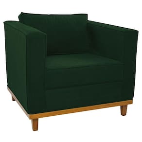 Poltrona Decorativa Europa Suede Verde