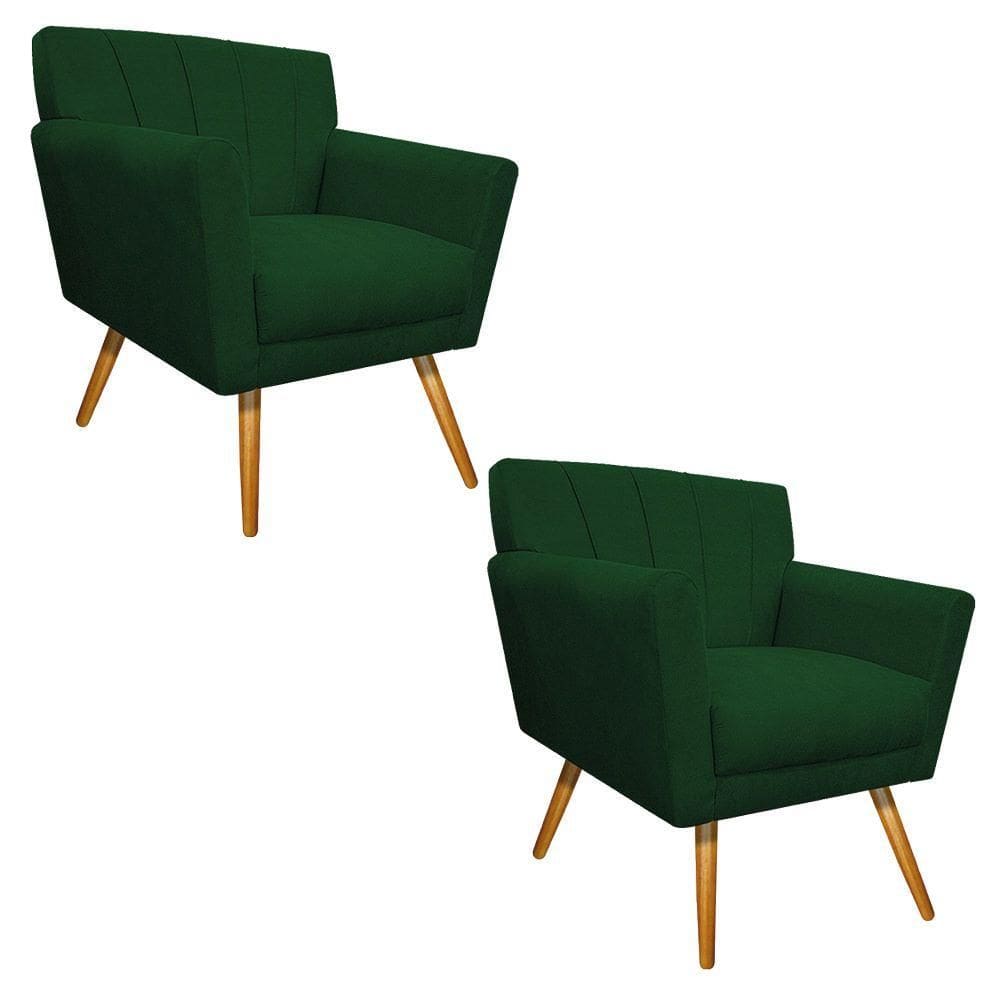 02 Poltronas Laura Palito Mel Suede Verde