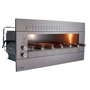 Churrasqueira de Embutir a Gás 6 espetos Painel Ventilado GN 127v Suprema