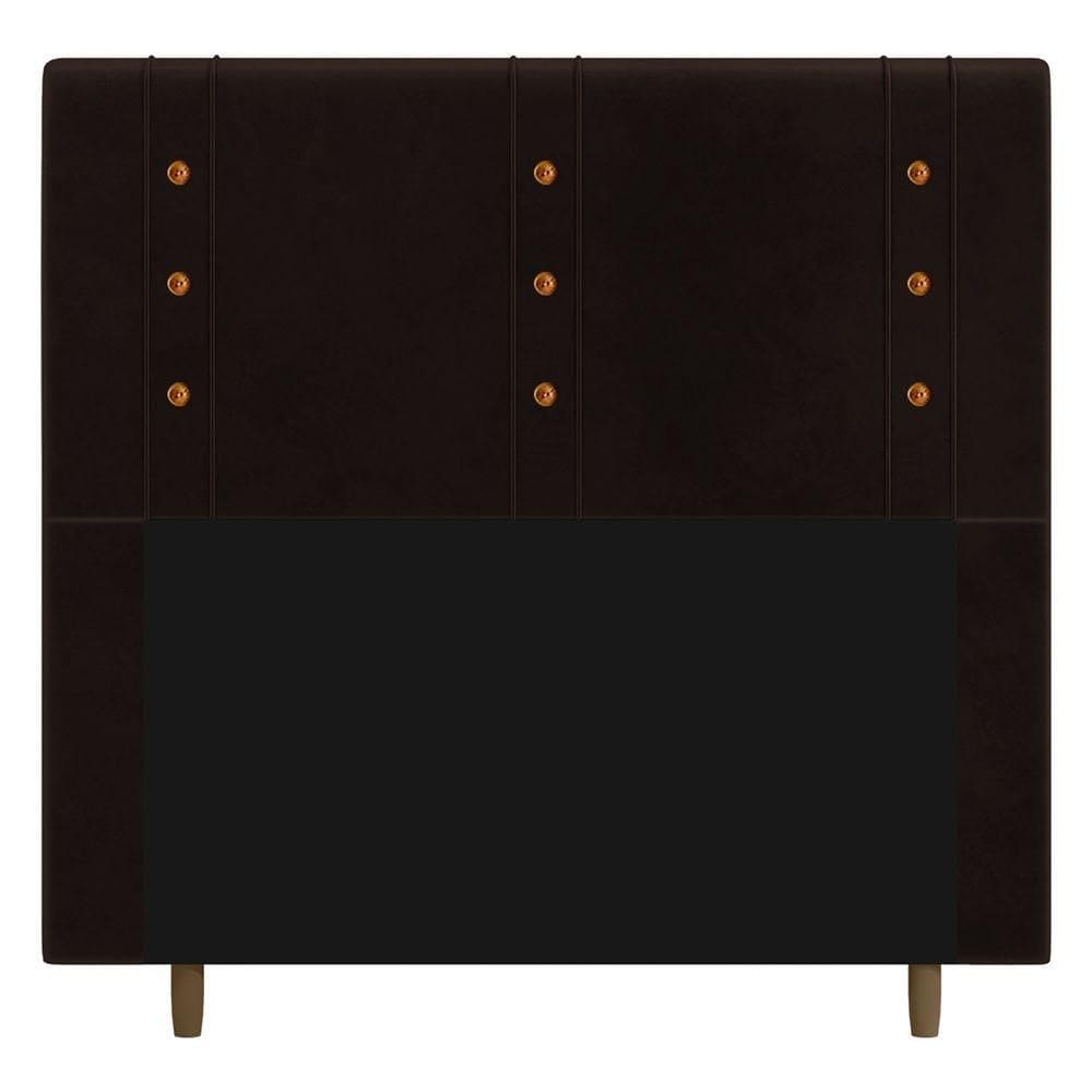 Cabeceira Cama Box Casal King Size Roma 195cm Corano Marrom